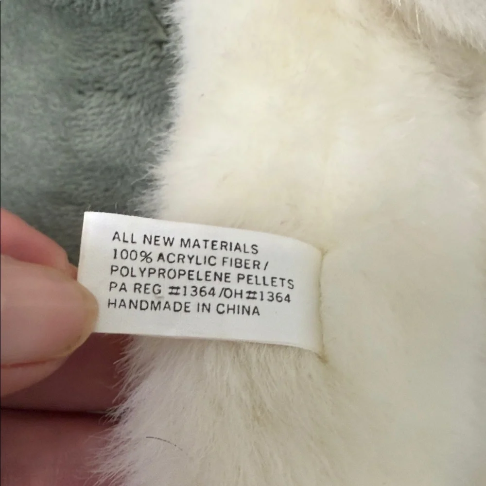 Plush White Bunny Toy